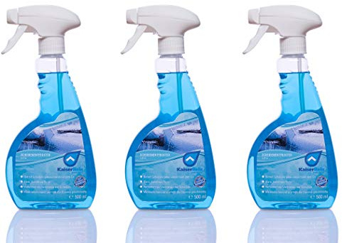 KaiserRein Scheibenentfroster 3 x 0,5L Scheibenenteiser Spray Verkratzen der Scheiben verhindert und damit die Verkehrssicherheit durch blendfreies Fahren deutlich erhöht