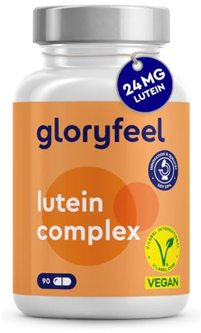 Lutein 24mg + Zeaxanthin 3mg – Hochdosierte Augenkapseln mit Vitamin A & B2 – 90 vegane Kapseln für 3 Monat, Augenvitamine – entwickelt in Deutschland