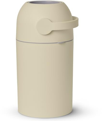 Magic Baby-Windeleimer, patentiertes geruchshemmendes System, verwenden Sie jeden Müllbeutel, einhändiger Freihebel, 1 Rolle Beutel enthalten (beige)