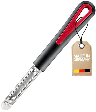 Westmark Tomaten-/ und Kiwischäler mit gezackter Klinge, Edelstahlklinge/Kunststoff, Tomfix Gallant, Schwarz/Rot, 29462270, 19.5 x 2.7 x 2.1 cm