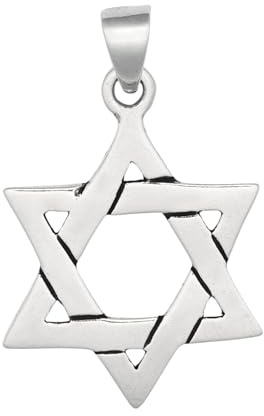 Drachensilber David Stern Anhänger Silber Schmuck 925 Sterlingsilber Hexagramm alter jüdischer Silberanhänger