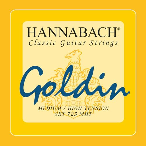 Hannabach Klassikgitarrensaiten Serie 725 Medium/High Tension Goldin/Carbon - Satz - 725MHT