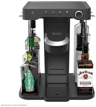 Black + Decker BEV Cocktail-Maschine BEHB101-QS Schwarz für individuelle Cocktails auf Knopfdruck