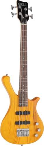 Rocktile TB-4 NHS Traveler E-Bass Natural Honey Stain, Anzahl Saiten: 4 | Body: Erle, Hals: Ahorn, Griffbrett: Technical Ebony, Mensur: 25, 5 (64, 8 cm), Sattelbreite: 39 mm, 24 Bünde, 1x Tone, 9 kg