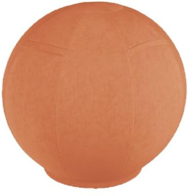 PRO KID Sitzball 45 cm/55 cm – Gymnastikball klein mit Stoff Bezug, für Kinder geeignet, Ergonomischer Sitzball, kein Wegrollen, Balance Ball, Waschbarer Bezug, Microfaser (Pfirsich, 45 cm)