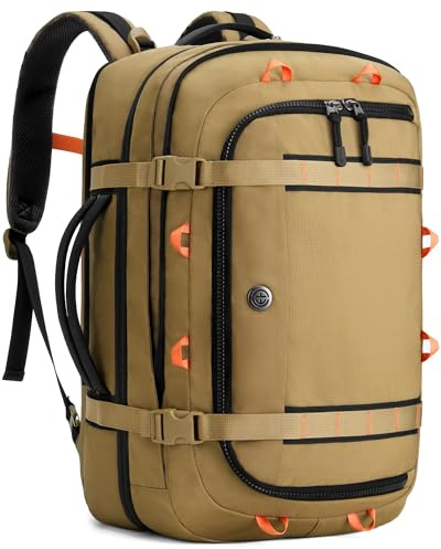 Tolaccea Handgepäck Rucksack, TSA-Freundlich Reiserucksack, Laptop Rucksack für 17.3 Zoll, Erweiterbar 40 L auf 45 L, Travel Backpack Damen & Herren für Flugreisen, Business, Weekender