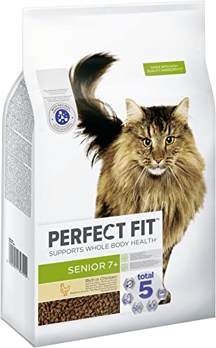 PERFECT FIT Senior Trockenfutter für ältere Katzen ab 7 Jahren - Huhn, 7 kg (1 Beutel)