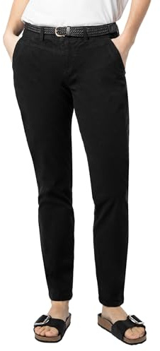 Urban Surface Damen Chino Stoff-Hose mit Flecht-Gürtel
