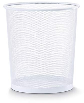 Zeller 17716 Papierkorb, Mesh, ø 26 x H 28 cm, weiß