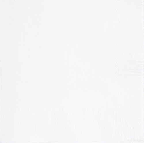 Papierservietten - 16,5 cm - Weiß - Packung mit 50 Stück