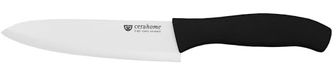 GRÄWE Keramikmesser, Scharf, Kochmesser, Küchenmesser, Gemüsemesser, aus Keramik, 15 cm Klinge - Serie Cerahome