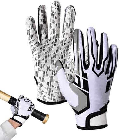 Generisch Softball-Schlaghandschuhe,Softball-Handschuhe | rutschfeste Schutzhandschuhe,Baseball-Spielhandschuhe, Super Grip Palm, atmungsaktive Handschuhe für Baseball und Softball