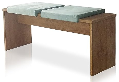 Lycce Bankauflage/Klemmkissen 1 Leiste, Velourstoff blau, Banktiefe ab 35cm