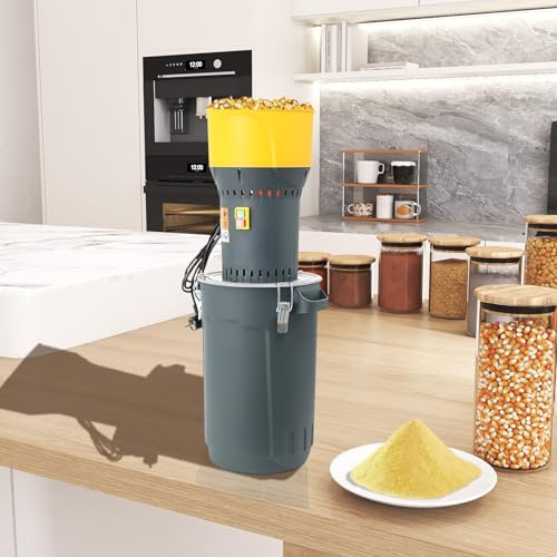 L-home 1000W 25L Elektrische Getreidemühle, 19000 U/min Kornmühle Futtermühle mit 5 Lochsiebe(2/3/4/6/8mm) für Mais Weizen Reis Schrotmühle
