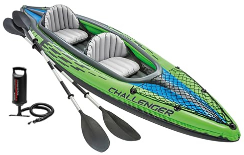 Intex Schlauchboot/aufblasbares Kajak, Grün, 351 x 76 x 38 cm
