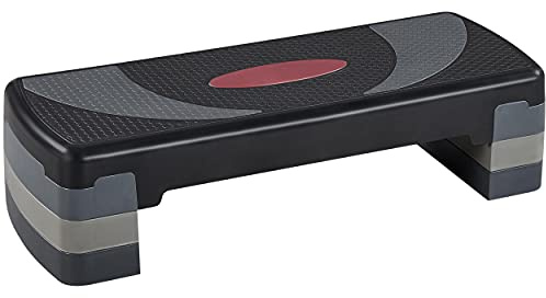Yaheetech Steppbrett Fitness Aerobic Stepper Höhenverstellbar Step Bench mit 3 Stufen (10/15/20 cm) Rutschfestes Trainingsgerät für Büro und Zuhause
