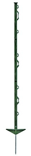 Weidezaunpfähle 105cm hoch (90cm über dem Boden), grün 20 St. im Karton, hohe Standfestigkeit, für alle gängigen Bänder, Seile, Litzen oder Drähte
