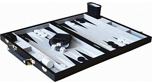 Piatnik 634581 Backgammonkoffer klein, Mehrfarbig.