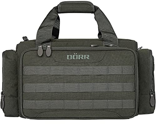 DÖRR Waffentasche ProTac, Taktische Einsatztasche, Olivgrün & Schwarz | Innenmaße 39x24x20 cm, Kurzwaffentasche für Schießsport, Airsoft, Jagd & Outdoor, Angeln, für Munition, Magazine & Zubehör