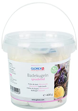 GLOREX 6 1601 202 - Badekugeln sprudelnd, ca. 400 g, Bastel-Set zur Herstellung von Badebomben, inkl. Anleitung und Zubehör, für ein aufregendes Badeerlebnis oder als kreative Idee zum Verschenken