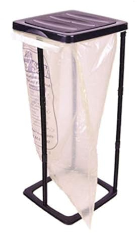 Spetebo Müllsackständer in schwarz - 60 Liter - Ideal für gelbe Säcke - Mülleimer Müllsackhalter Müllständer