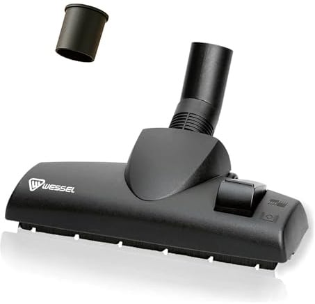 Wessel Werk RD264 32-35mm Staubsauger Bürste Staubsaugerdüse Bodendüse energiesparender Bürstenkopf für Teppiche Hartböden inkl. Anschlussadapter kompatibel mit Miele AEG Siemens Bosch Kärcher Philips