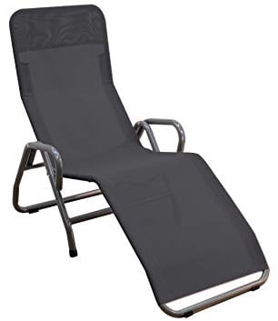 MFG Freizeitmöbel Bäderliege Pool 3", anthrazit/schwarz