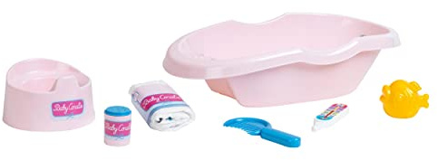 Theo Klein 1647 Baby Coralie Badewannen-Set | Für bis zu 35 cm große Puppen | Zahlreiches Bade- und Pflege-Zubehör | Spielzeug für Kinder ab 3 Jahren