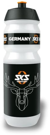 SKS GERMANY DEER BOTTLE LARGE 750 ml Fahrradflasche im Hirsch-Design, Fahrradzubehör (Flasche mit Shiva-Verschluss, für alle gängigen Flaschenhalter, auslaufsicheres Push-Pull-Ventil)