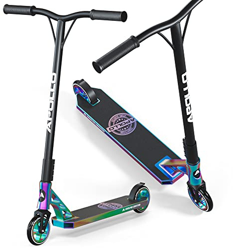 Apollo Genesis Pro X Stunt Scooter Kinder ab 6 Jahre, ABEC 9, 110mm Wheels | High End Stuntroller mit Alu Deck & ABEC 9: Stunt Roller Kinder ab 6/8/10 & Erwachsene, Freestyle, Competition