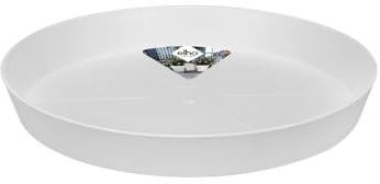 elho Loft Urban Untersetzer Rund 30 - Untersetzer für Außen & Zubehör - Ø 30.2 x H 4.1 cm - Weiß/Weiss