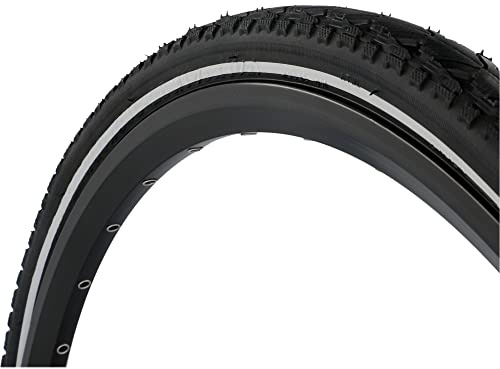 Fischer Fahrradreifen Trekking mit Pannenschutzeinlage und Reflektorstreifen, für E-Bikes geeignet 28 Zoll / 40-622 ETRTO schwarz