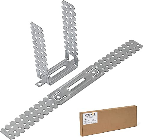 STRÜBER Direktabhänger (125 mm / 100 Stück) Deckenabhänger Dicke 0,8mm U-Abhänger für CD 60/27 Profilen und Holzlatten Trockenbau Zubehör