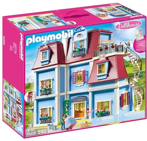 PLAYMOBIL Dollhouse 70205 Mein Großes Puppenhaus, Mit funktionsfähiger Türklingel, Ab 4 Jahren