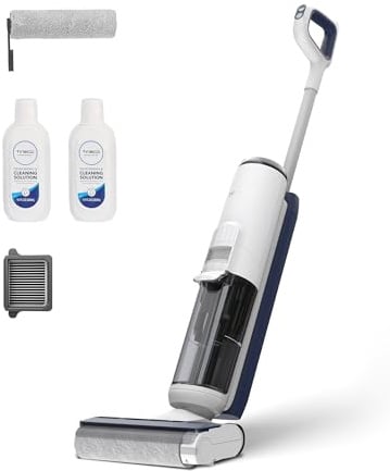 Tineco iFLOOR 5 Breeze Complete Nass Trockensauger, EIN-Schritt-Reinigung für Hartböden, Kantenreinigung <0.5cm, Dreifache Batterielebensdauer, Selbstreinigung, Leichtes Kabelloses Saugwischer, Blau
