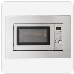 PKM Einbau-Mikrowelle MW800.8-20G-EB | 1000W Grillfunktion | 800W Mikrowellenfunktion | 6 Leistungsstufen | 20L Garraum | Edelstahl-Blende 59,5 cm breit | Auftaufunktion |Kindersicherung | LED-Display