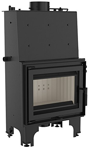 KRATKI Wasserführender Kamineinsatz AQUARIO M 12kW Ø180 BImSchV 2 EEK A+ | Wasserführender Kamineinsatz, schwarz, 86% Wirkungsgrad, raumluftunabhängig, für Zentralheizung, Ecodesign