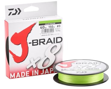 Daiwa J-Braid 8 Braid 0.10mm, 6,0kg/13,0lbs, 300m chartreuse, rund geflochtene Angelschnur