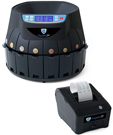 Münzzähler Euro SR1850 mit Drucker Securina24® (schwarz mit Drucker)