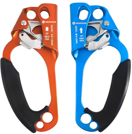 NewDoar UIAA & CE-zertifizierte Handsteigklemme Seilklemme Ascension Kletterbaum Baumpfleger Abseilen Ausrüstung Seilklemme für 8~13 mm Seil