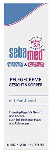 SEBAMED Baby & Kind Pflegecreme Gesicht & Körper, pflegt zarte Kinderhaut intensiv, auch bei trockener Haut und Reizungen, 75 ml