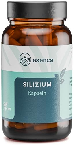 Esenca Silizium Kapseln Hochdosiert - 120 Stk. für 4 Monate - Silizium aus Bambusextrakt - 240 mg Bambusextakt pro Kapsel - Vegan & Laborgeprüft
