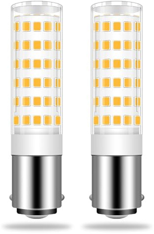 TRIJZHOU B15d LED Dimmbar Lampe Ersetzt 60W für Osram Halolux Ceram Warmweiß 3000K 5W 600Lumen Doppelkontakt B15D Maiskolben AC 220-240V Kronleuchter Deckenlampen, 2er Pack