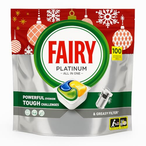 Fairy Platinum - Spülmaschinentabs All-In-One 100 Kapseln Zitrone Lemon Geschirrspültabs