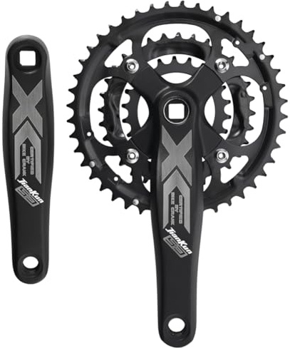 CYSKY 3X 9 Fach Fahrrad Kurbelgarnitur 170mm 104/64 BCD Kurbelarm Set 44-32-22T Einfach zu ersetzende MTB BMX Rennrad Kurbelgarnitur Kompatibel mit Shimano, SRAM, FSA, Gaint
