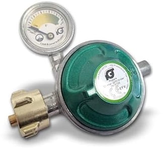 IGT Gasregler mit Manometer Füllstandsanzeige Schlauchbruchsicherung Propangas Druckminderer Druckregler
