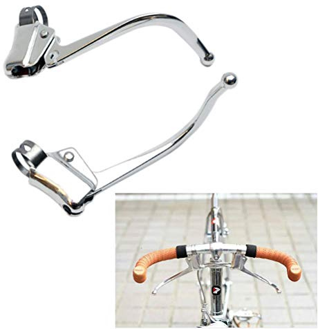 Malsyee 1 Paar Fahrradbremshebel City Retro Road Lenker Gebogene Bar Bremshebel Fahrrad Festgetriebe Fahrrad Bremse Griff Teil