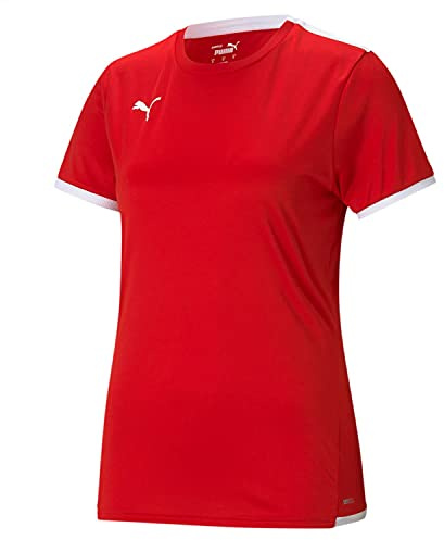 PUMA Damen Teamliga Jersey W Shirt, Puma Red-puma White, L EU