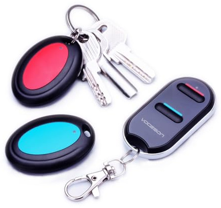 VODESON Wireless Key Finder RF Kabelloser Sachenfinder Schlüsselfinder Schlüsselanhänger Wallet Locator (2 Empfänger)