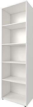 möbelando Regal Bücherregal Standregal Holzregal Beistellregal Büroregal Trio 5 Weiß